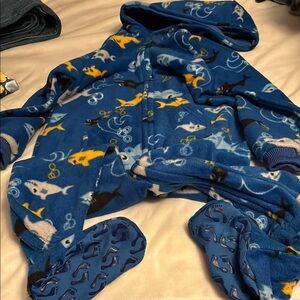 Vibrant Blue and Yellow Underwater Themed Footies